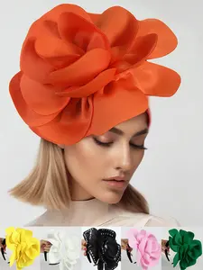 Large Flower Headpiece for Women, Elegant Crown Design, Tea Party Wedding Party Hair Accessory, Bridal Luxurious Headwear, Sparkling Flower Headbands, Multiple Colors Available