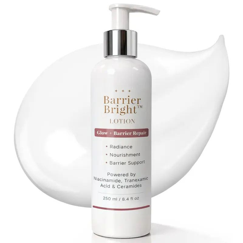 Barrier Bright Lotion – Barrier Repair + Brightening Moisturizer for Face & Body | Ceramides, Niacinamide + Tranexamic Acid (250ml)