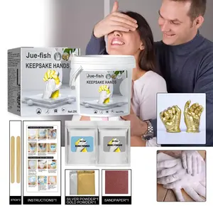 Jue Fish 3D Hand Mold Cloning Powder — DIY Keepsake Kit for Valentine's Day, Anniversaries, and Children's Day Gifts