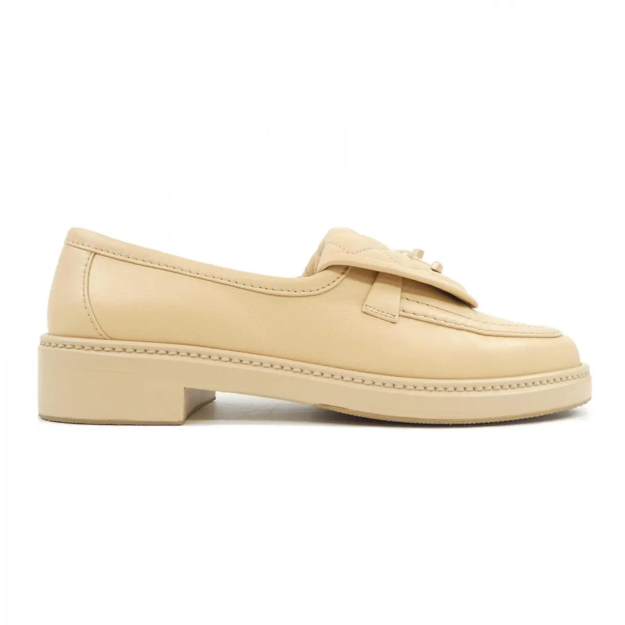 Pre-owned CHANEL Lambskin Small Leather Goods Turnlock Moccasins Loafers
