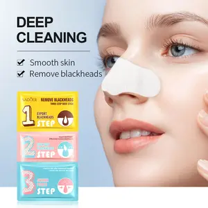 3 Step Blackhead Removal Kit | Deep Cleansing Nose Mask Strips, Unclog & Minimize Pores, 10 Sheets