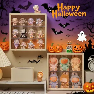 1 Blind Box Storage Display Shelf - Wall-mounted Pop Mart & LABUBU Display Case, White Showcase with Adjustable Shelves, Perfect for Collectibles and Toys, Collectible Display | Wall Shelf | Adjustable Shelves, Home Storage Cabinet, No Floating Shelf