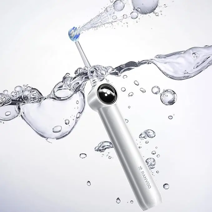RANVOO AirJet II Electric Toothbrush – AirJet Bubble Technology, 4 Brushing Modes, 3 Brush Heads, 60-Day Battery, 2-Minute Timer, 10-Year Warranty
