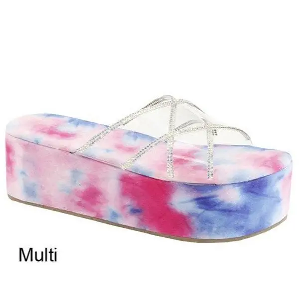 Danie Pink Tie Dye Slippers