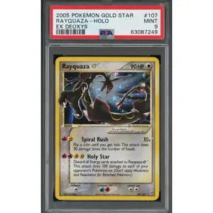 GRADED RAYQUAZA POKÉMON CARD! GRADED POKÉMON CARDS! GREAT GIFT!