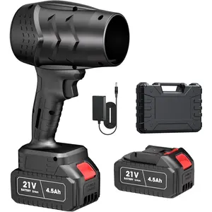 Electric Mini Leaf Blower,  Handheld Blower Leaf, Adjustable Wind Speed Cordless 21V  Blower with 2 Rechargeable  and Charger, Toolbox, for Yard Leaf & Snow Removal(Black)