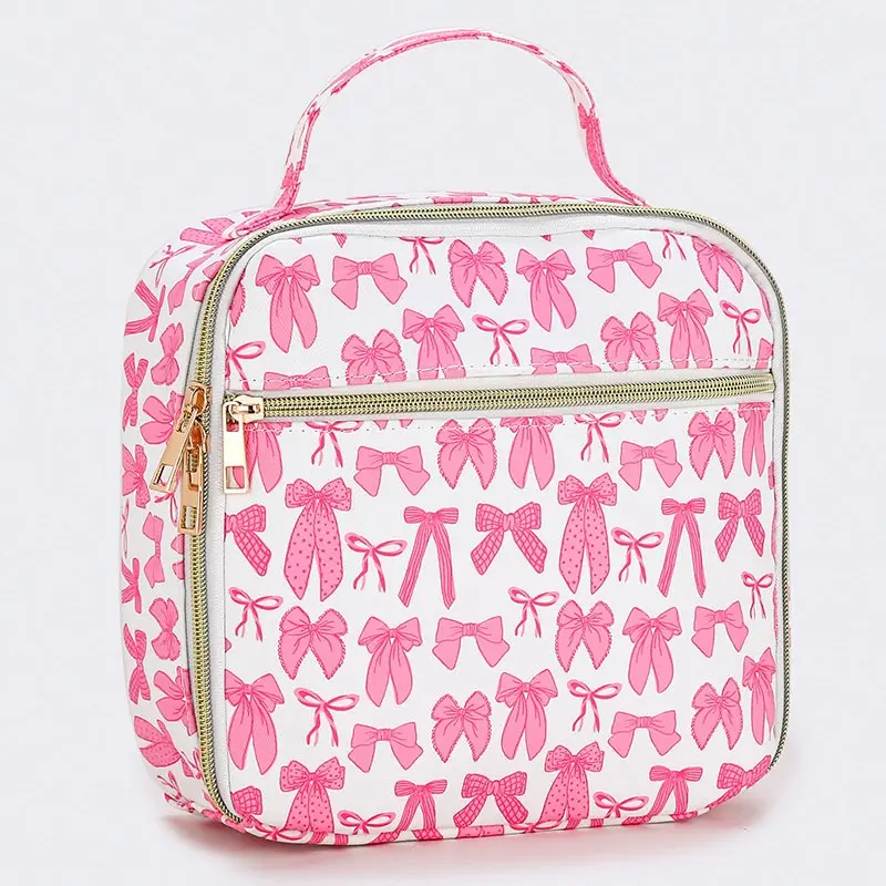 Kids' Pink Bow Print Lunch Boxes