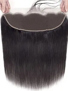 13x4 Lace Frontal Closure Straight Lace Frontal Closure Unprocessed Brazilian Virgin Hair Transparent Lace Closure Ear to Ear Transparent Lace Frontal with Baby Hair Natural Color Human Hair Frontal