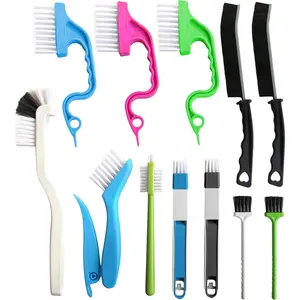 12 count Small Cleaning Brush, Crevice Gap Cleaning Brush,Door Window Track Groove Corner Crevice Cleaning Brushes for Cleaning Window Grooves/Bathroom/Toilet Corner/Kitchen/Faucet/Sink/Keyboards