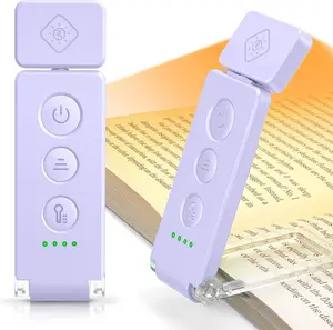 Glocusent 12 LED Rechargeable Book Light, Clip-on Reading Light with & 5 Brightness Levels, Up to 100Hrs Runtime, Eye-Caring Reading Lights for Books in Bed, Perfect for Book Lovers, Kids