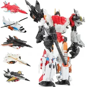 5in1 Superion HZX Transformation Toys Anime Action Figure KO G1 Robot Aircraft Engineering Vehicle Model NO Box