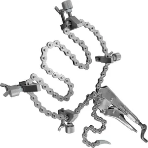 The Python, Pipe Alignment Chain Pliers, Adjustable Stainless-Steel Contacts, Replaceable Nickel Plated 48" Chain, 14" Max Diameter, PCA2048