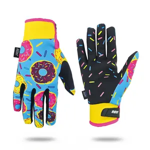 Windproof Touch Screen Sports Gloves, Anti-Slip Breathable Full Finger, Donut Style for Men Women, Motorbike Bike Climbing Camping Fishing, Touchscreen Gloves