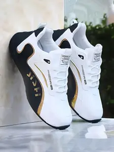 Men's Fashionable Lace Up Front Sneakers, Casual Comfortable Breathable Sports Running Shoes, Male All-match Round Toe Shoes for Daily Wear, Closed, Athletic Shoes, Casual Running Footwear, Athletic Running Trainers