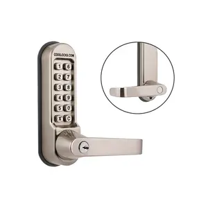 Codelocks CL515 Heavy Duty Mechanical Combination Entry Lock, Tubular Latch with Key Override Feature and Code-Free Option for High-Security Applications, Combination Lock, Entry Locks