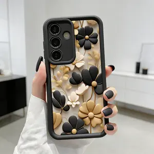 Military-Grade Silicone Smartphone Cover for Samsung S25 Ultra Plus, S24, S23, S22 Ultra Plus - Anti-Drop, Non-Slip, Slim-Fit Luxurious Blooms Cellphone Accessory
