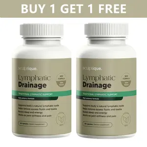[ BUY 1 GET 1 FREE ] Sculptique Lymphatic Drainage Capsules - Supports Body's Natural Lymphatic Cycle Helps Remove Excess Fluids and Toxins, Supports Natural Lymphatic Cycle - Antioxidant & Detox Binder Supplement