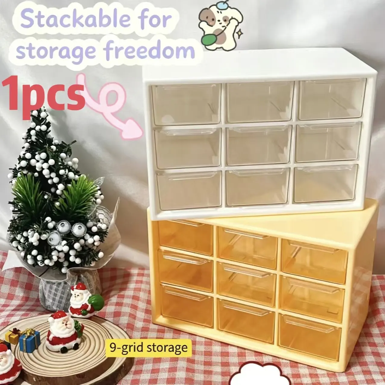 9 Palace crafts storage boxes and organizers, drawer-type storage boxes, beaded accessories storage boxes, desktop storage boxes, Compartment box, jewelry and handicrafts