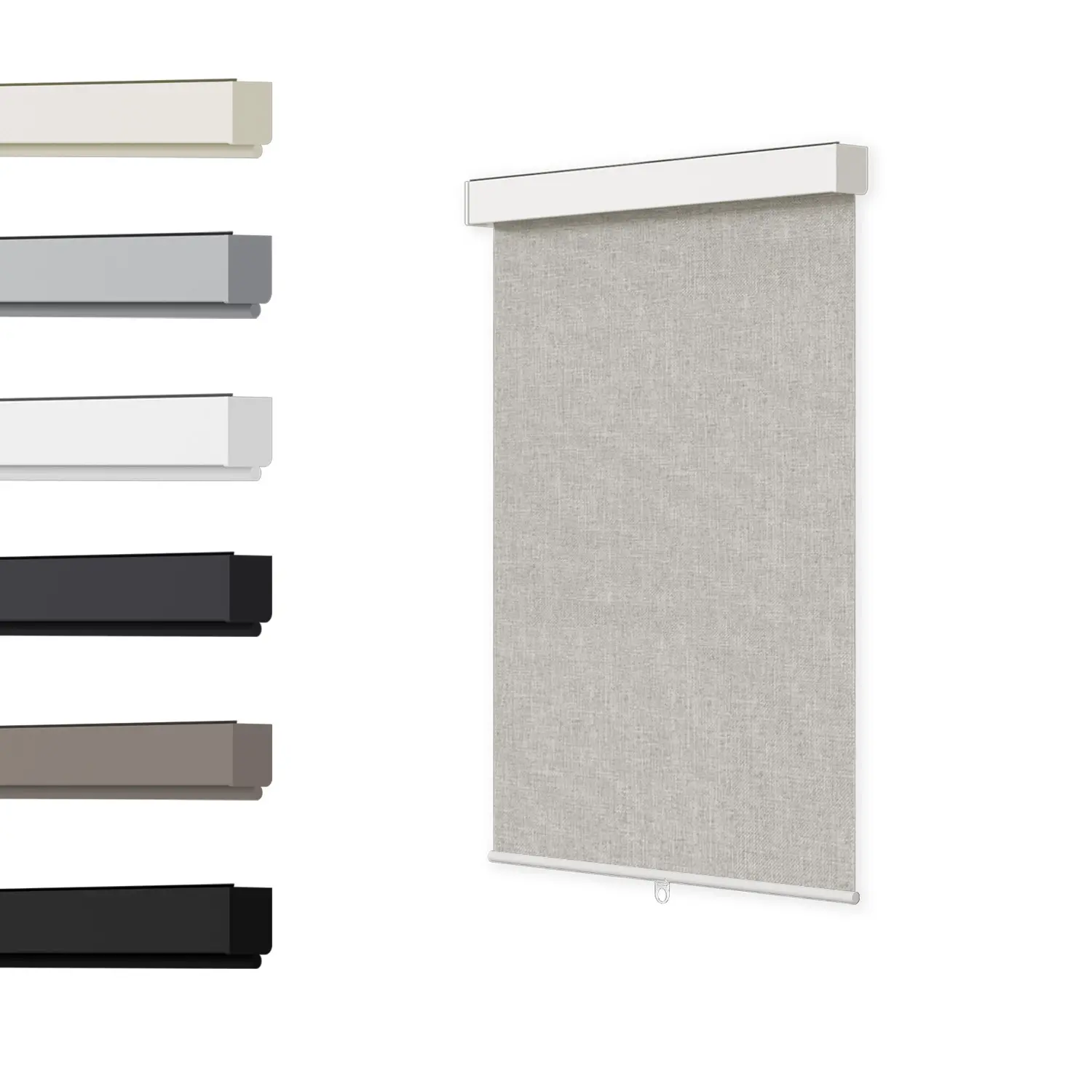 Cordless Stop Blackout Roller Shades - Polyester Double-Sided Interwoven Poly Thermal Insulated Window Blinds, UV Protection, 72" H Height for Home, Office, Beige