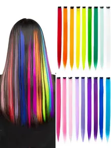 Women’s Clip-In Hair Extensions, 20 Inch Long Straight Synthetic Soft Hairpieces, Perfect for Halloween, Cosplay, Parties, All Seasons