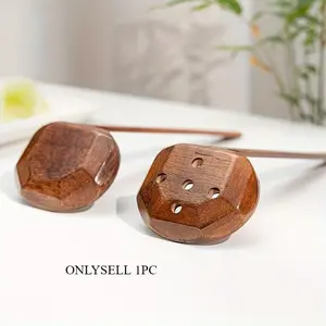 1pc, Spoon, Japanese Style Wooden Ramen Soup Ladle, Long Handle Ramen Spoons For Soup Hot Pot, Slotted Spoon, Colander Spoon, Kitchen Restaurant Cooki