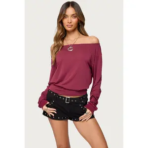 Nannie Off Shoulder Oversized Top