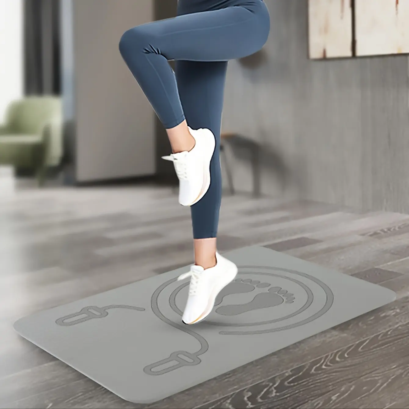 Silent Wireless Jump Rope Mat, Tpe Material with Anti-Slip Surface, Shock Absorbing and Quiet, Ideal for Indoor Fitness, Gym Workout & Training, Home Workout Equipment, Exercise Equipment, Perfect Christmas & Birthday Gift for Fitness Enthusiasts