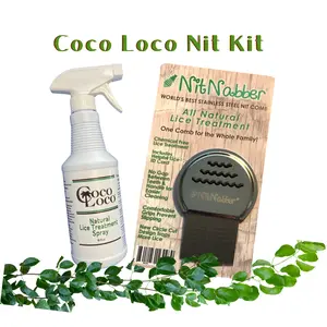 COCO LOCO NIT KIT: 16 OZ. COCO LOCO ALL NATURAL LICE TREATMENT-NITNABBER PROFESSIONAL LICE COMB