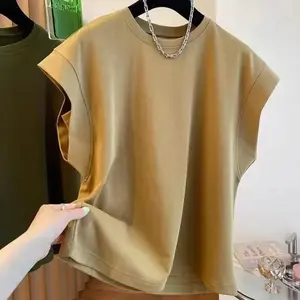 Korean-styleSensibilitynicheMen'sShort-sleeveT-shirtLoose-fitShoulderVestUnsleevedBodyConjureSummerTrendy