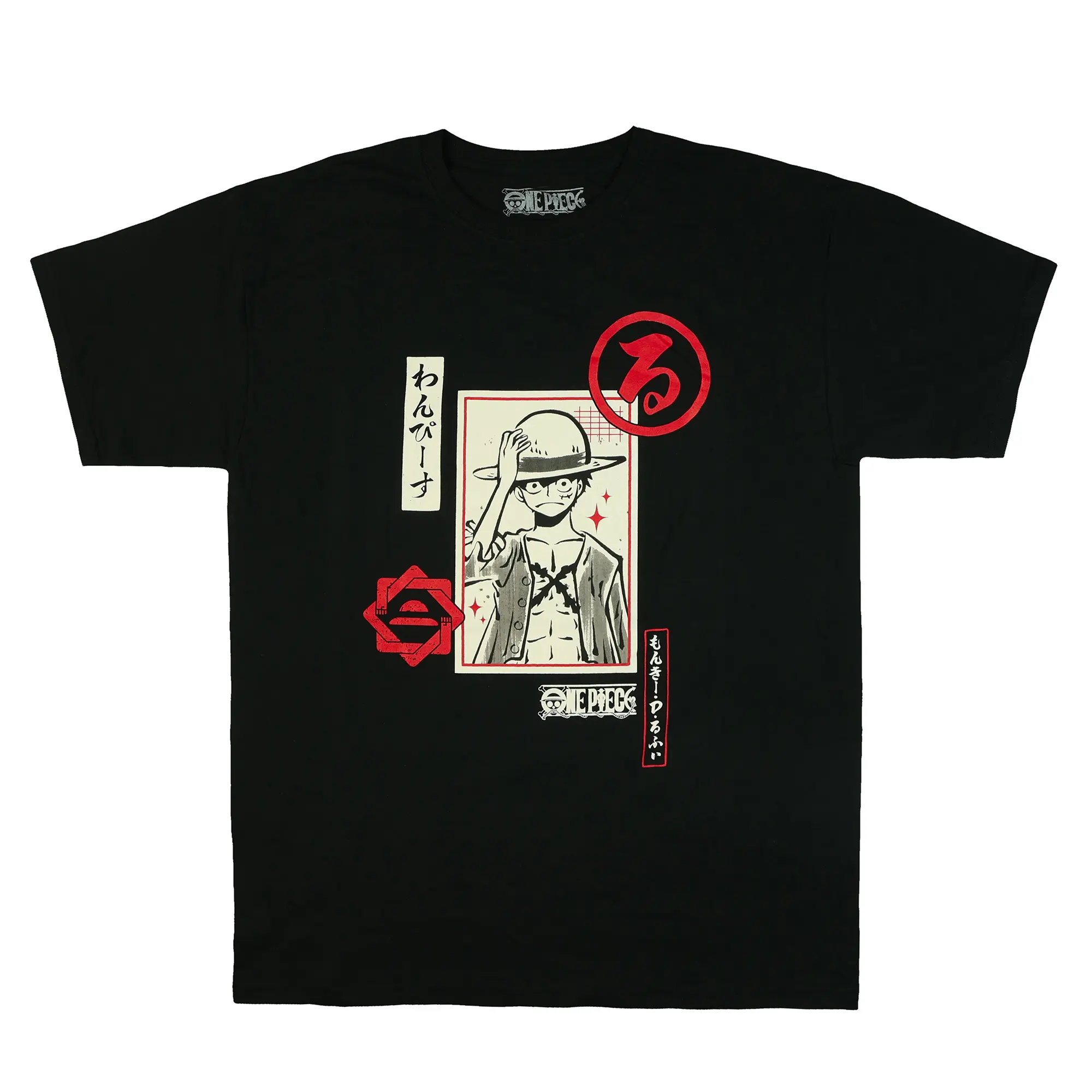 One Piece T-Shirt Men's Monkey D. Luffy Design Adult Short Sleeve Tee