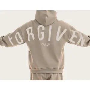 Unisex Trendy Faith Based Hoodie FORGIVEN Psalm 321 Graphic Religious Print Loose Relaxed Fit Soft Cozy Breathable Daily Commute Weekend Gatherings Spiritual Community Events Casual Spiritual Men's Style Top