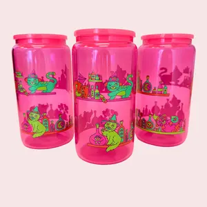 Apothecary Kitty Glass Cup