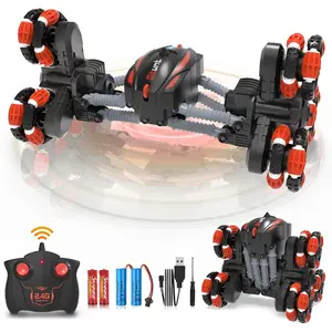 Remote Control Car, RC Transform Stunt Truck 360° Flips Rotating, Drift, 90° Upright Driving RC Stunt Car with Headlight All Terrain Toys for Ages 5-12 Kids Boys Girls Toy Gifts