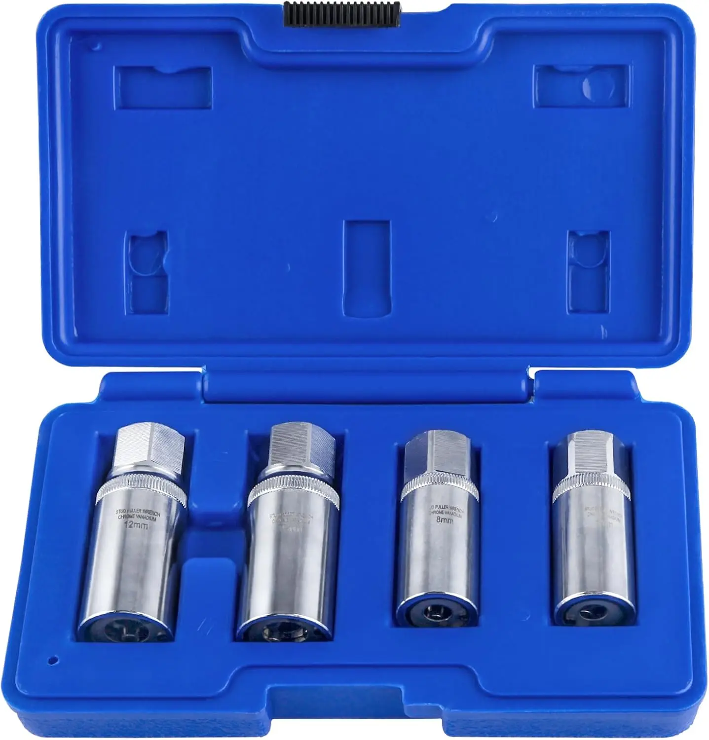 4Pcs Metric Stud Removal Tool, 6-12mm for Broken| Broken Stud Set, 6/8/10/12mm Extractor for Removing Trapped, Stud Extractor Set, for Auto & Machinery Repair
