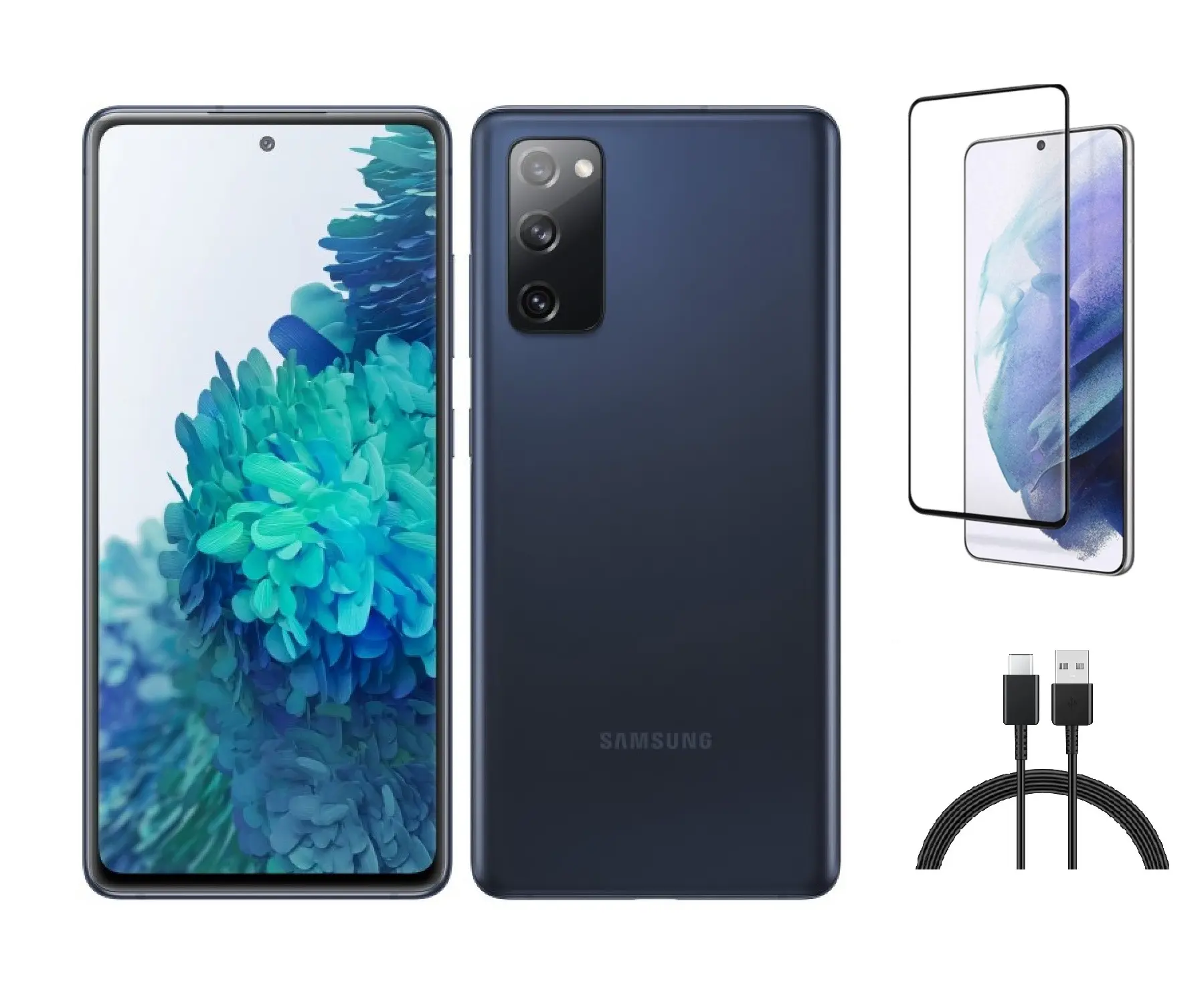 Refurbished Samsung Galaxy S20 FE 5G (Spectrum Mobile Locked) G781V - Excellent Condition with Pre-Installed Tempered Glass & 1 Year Warranty
