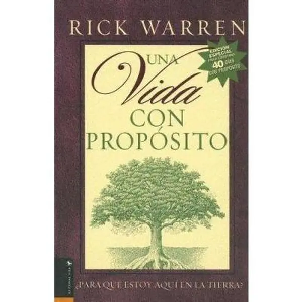 USED Hardcover Book - Una Vida Con Proposito: Para Que Estoy Aqui en la Tierra? (Spanish Edition) by Rick Warren, Religion & Philosophy Books, 367 Pages, 1.21 lbs, Very Good Condition - Addresses Life's Most Important Question, Discover God's Plan