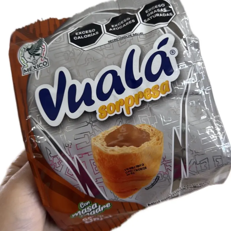 Vualá Sorpresa Filled Mini Croissants (3-Pack, 60g Ambient), Soft Mexican Chocolate Crescent Roll Dough Snack Cakes & Pastries, Creamy Bag-Friendly Bites, Ideal for Cupboard Storage & All Ages