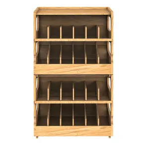 2pcs 2-Tier Stackable Bamboo Can Organizer for Pantry - FIFO Food Storage Rack Holds 36 Cans, Perfect for Human & Pet Food - Space-Saving Kitchen Decor, Cat Accessories,Smooth Garage