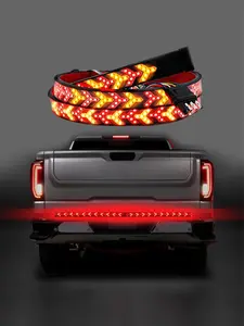 Fishbone-Shaped LED Tailgate Light Bar, 60-Inch LED Tailgate Lights, Brake, Running & Sequential Turn Signal, Strobe Light Bar for Trucks, Pickups, Suvs, Rvs