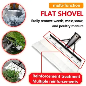 Multifunctional Cleaning Shovel (Handle Not Included) – Universal Stainless Steel Outdoor Garden Shovel for Weeding, Heavy-Duty Flat-Blade Soil Shoveling, Planting, and Landscaping