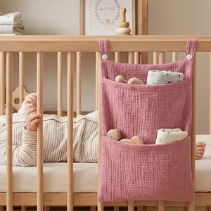 Baby Bedside Hanging Storage Bag, Multifunctional Nursery Organizer, Universal Stroller Hanging Pouch, Diaper Toy Storage Bag, Diaper Caddy, Diaper Tote Bag