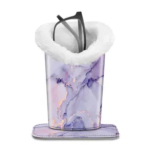 Eyeglasses Holder with Soft Furry Lining and Magnetic Base, Durable Glasses Stand Case Vegan Leather Exterior, Portable Sunglasses Organizer