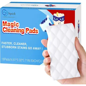 Magic Eraser Sponge, 18 Pack Magic Cleaning Pads for Walls Oven, Kitchen, and Shoe Cleaner, Magic Erasers with Melamine Foam, Universal Cleaner squish squish