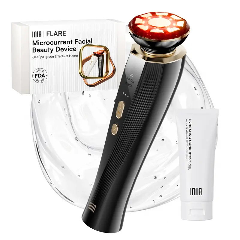 INIA FLARE All-in-One Facial Beauty Device, 3-in-1 Facial Massager Beauty Device for Face and Neck Skin Rejuvenation Lifting/ Tightening/ Infusing,Best Gift Ideas