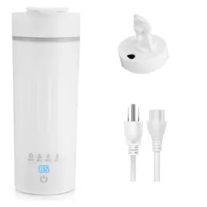Portable Electric Kettle, 400ML Travel Electric Kettle, Tea Coffee Kettle with 4 Temperature Settings, BPA Free Stainless Steel Kettle, Thermostatic Kettle