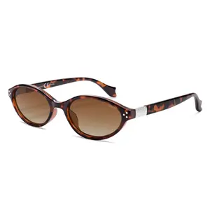 SOJOS Ocean Collection Retro Oval Polarized Sunglasses for Women Men Lightweight Narrow Shades