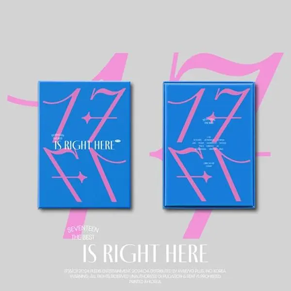 SEVENTEEN – BEST ALBUM '17 IS RIGHT HERE' [DEAR Ver.] | Official K-Pop 2CD Album | Random Member Binder Ver. | 2 CDs + 28p Lyric Book + Mini-Booklets + 4 Random Photocards | MAESTRO.