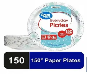 Disposable Paper Plates 10 Inch Heavy Duty 150 Pack