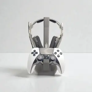 Stand for PS5 Dual Sense Controller and Headphones PlayStation 5 Gaming Desk Mount Gift For Gamer