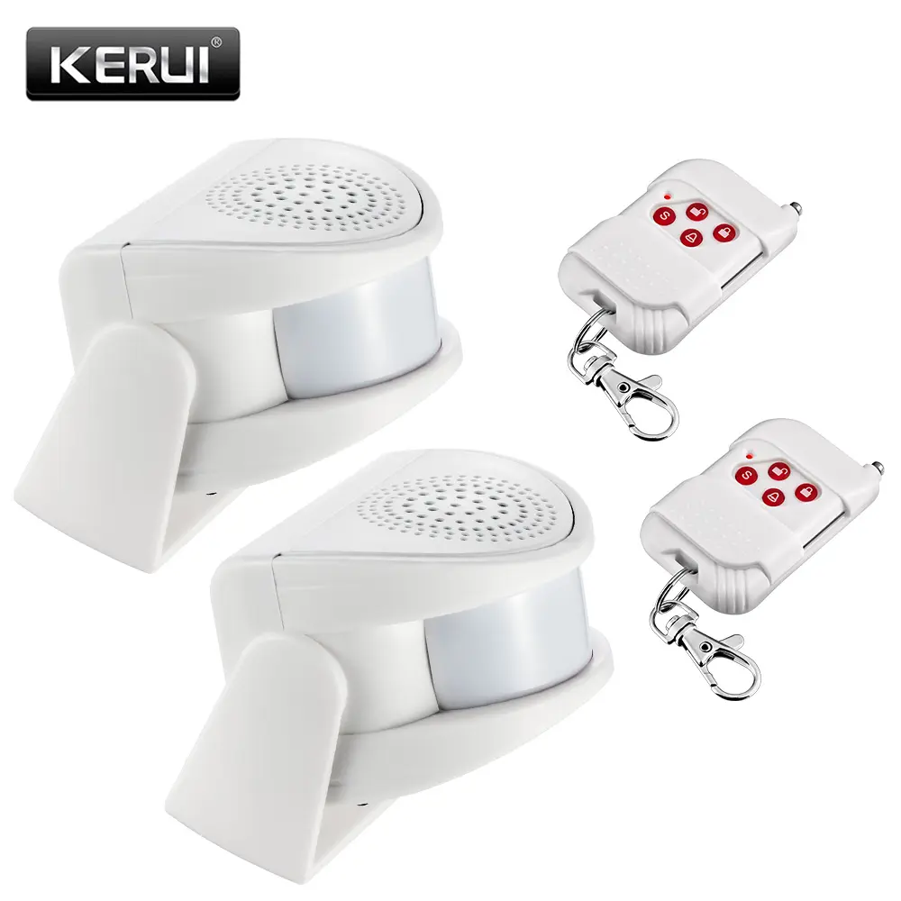 KERUI Wireless Motion Sensor Doorbell with Remote Control - 433MHz Welcome Chime Alarm, PIR Detector, Arm/Disarm SOS Panic, 3 Modes Voice Melody Siren, for Home, Store, Alarm/Siren/Melody
